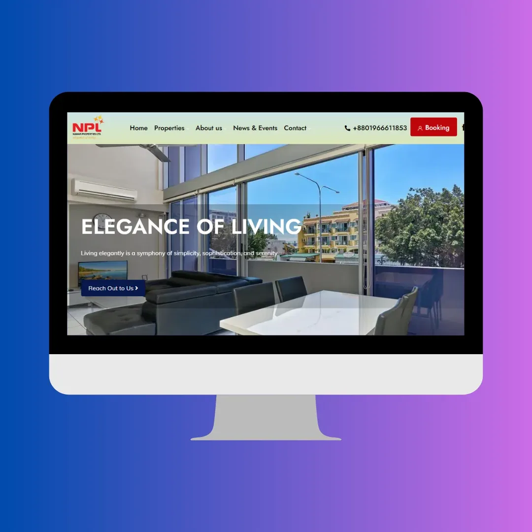 NPL corporate website design by ZAMAN IT