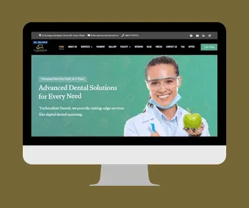 TechnoDent Dental corporate website design by ZAMAN IT