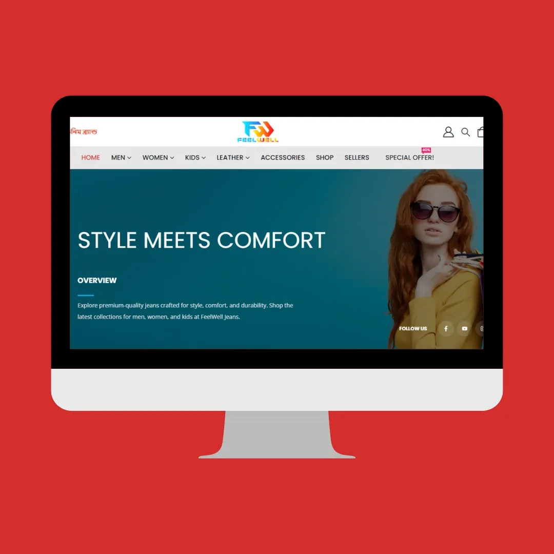 Feel Well Jeans eCommerce website design by ZAMAN IT
