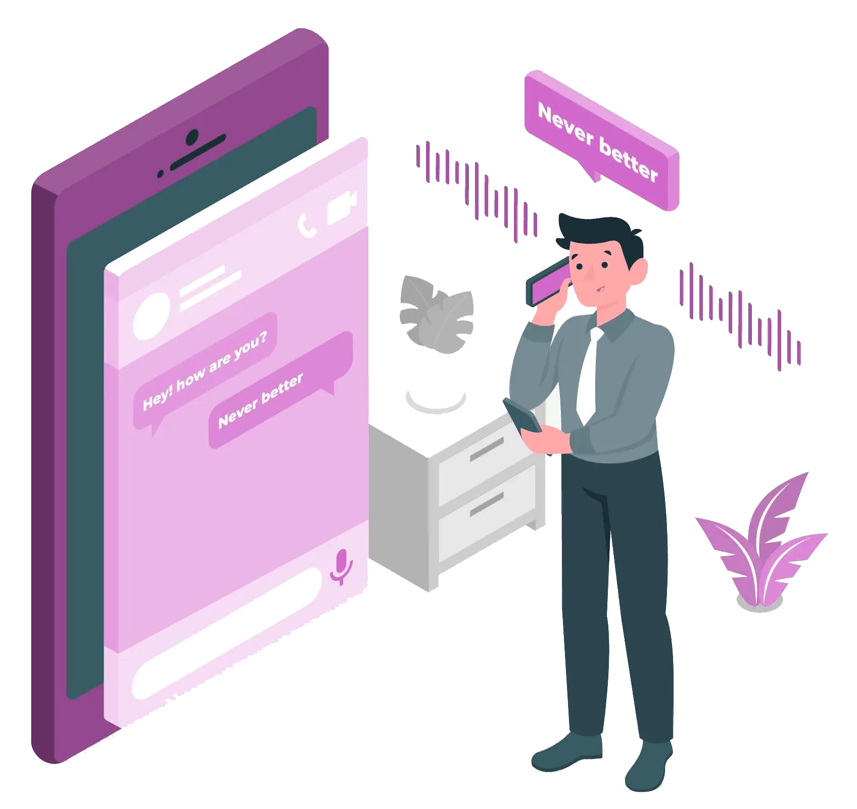 smartphone voice man