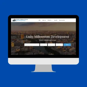 Unity Millennium Development website design by ZAMAN IT